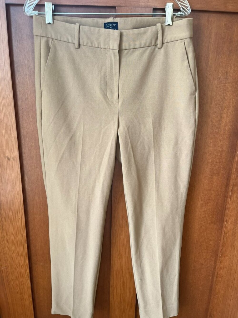 J.Crew Ruby Pant Slim Cropped Dress Pants Trousers Work Beige Size 8
